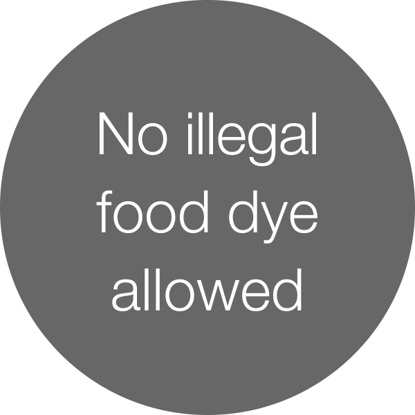 No illegal food dye allowed